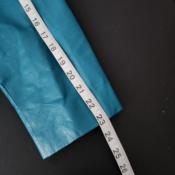 Vintage Chadwick's Women's Teal Leather Jacket Size 12 - Picture 9 of 13